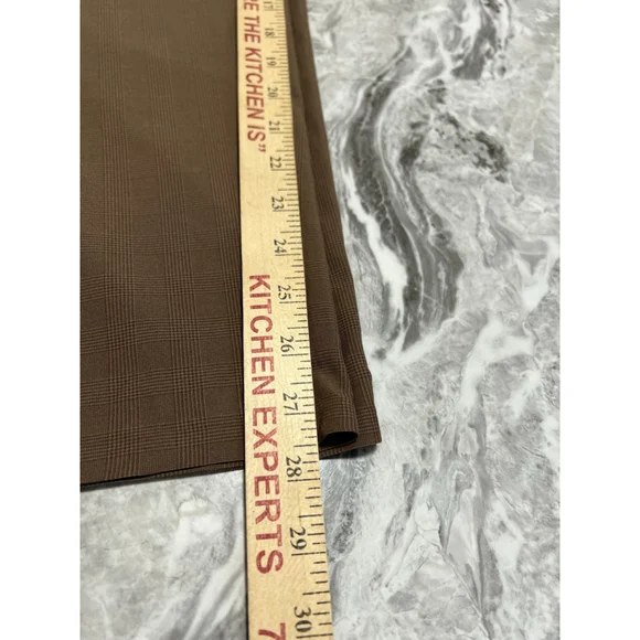 Women's Athleta Skyline Plaid Ankle Cropped Pants Size 12 Brown - Picture 11 of 12